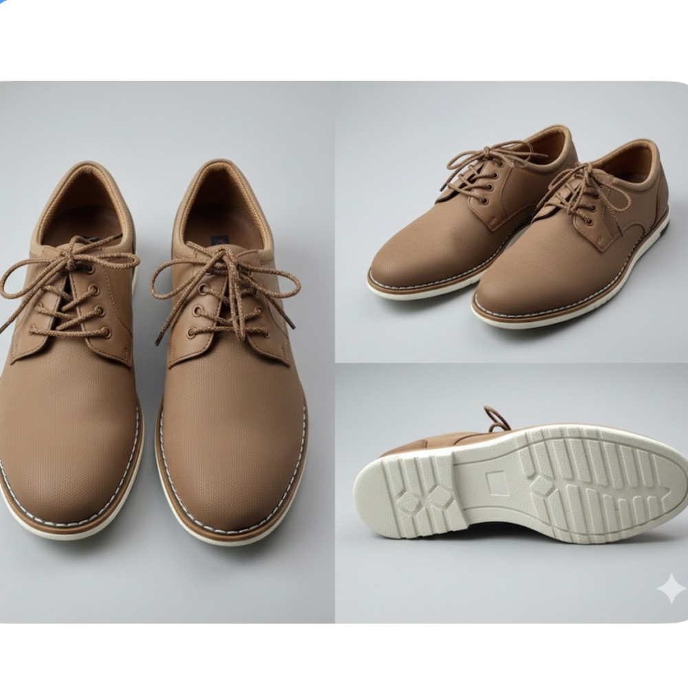 Men's Tan Lace-Up Shoes 9.5 NEW! NEW! NEW!